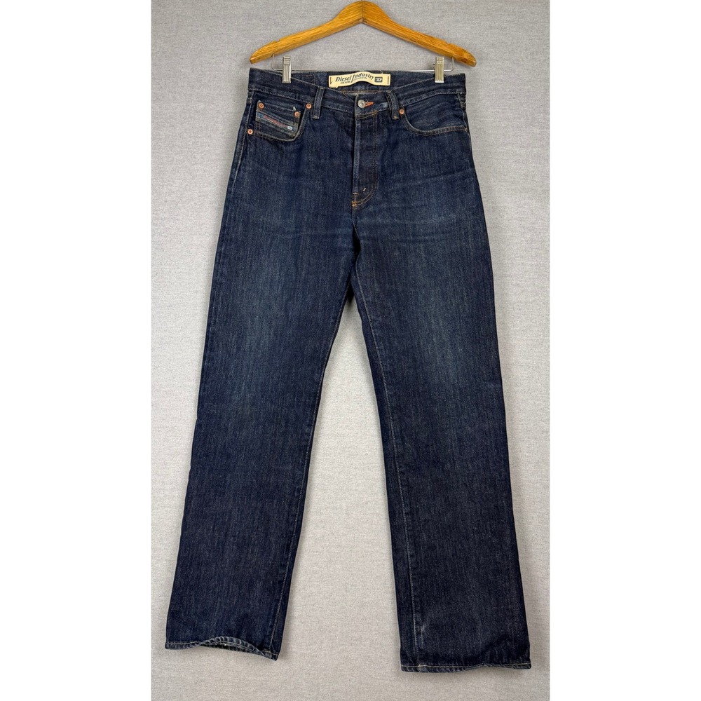 Diesel Industry RR55 Dark Wash Straight Leg Jeans‎ Mens 32x30 Indigo Denim
